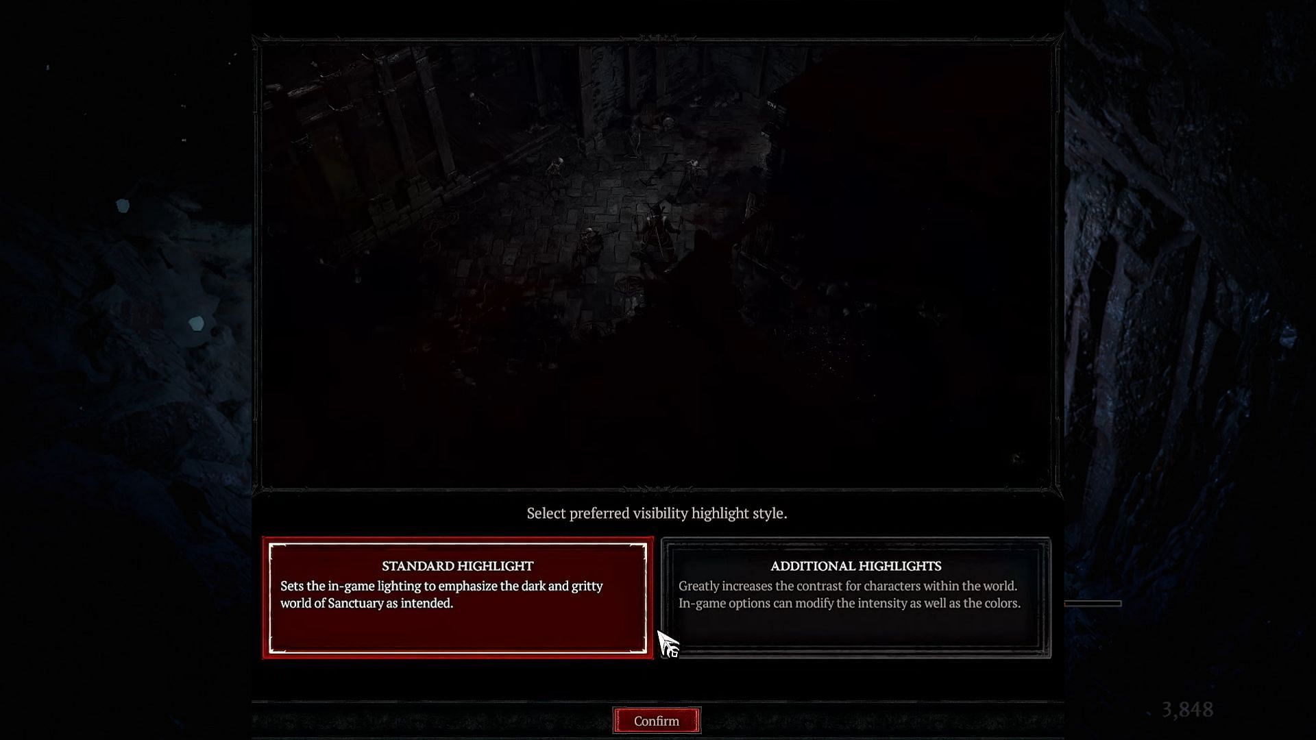 Customisable visibility options increase the contrast of characters within the world (Image via Blizzard Entertainment)